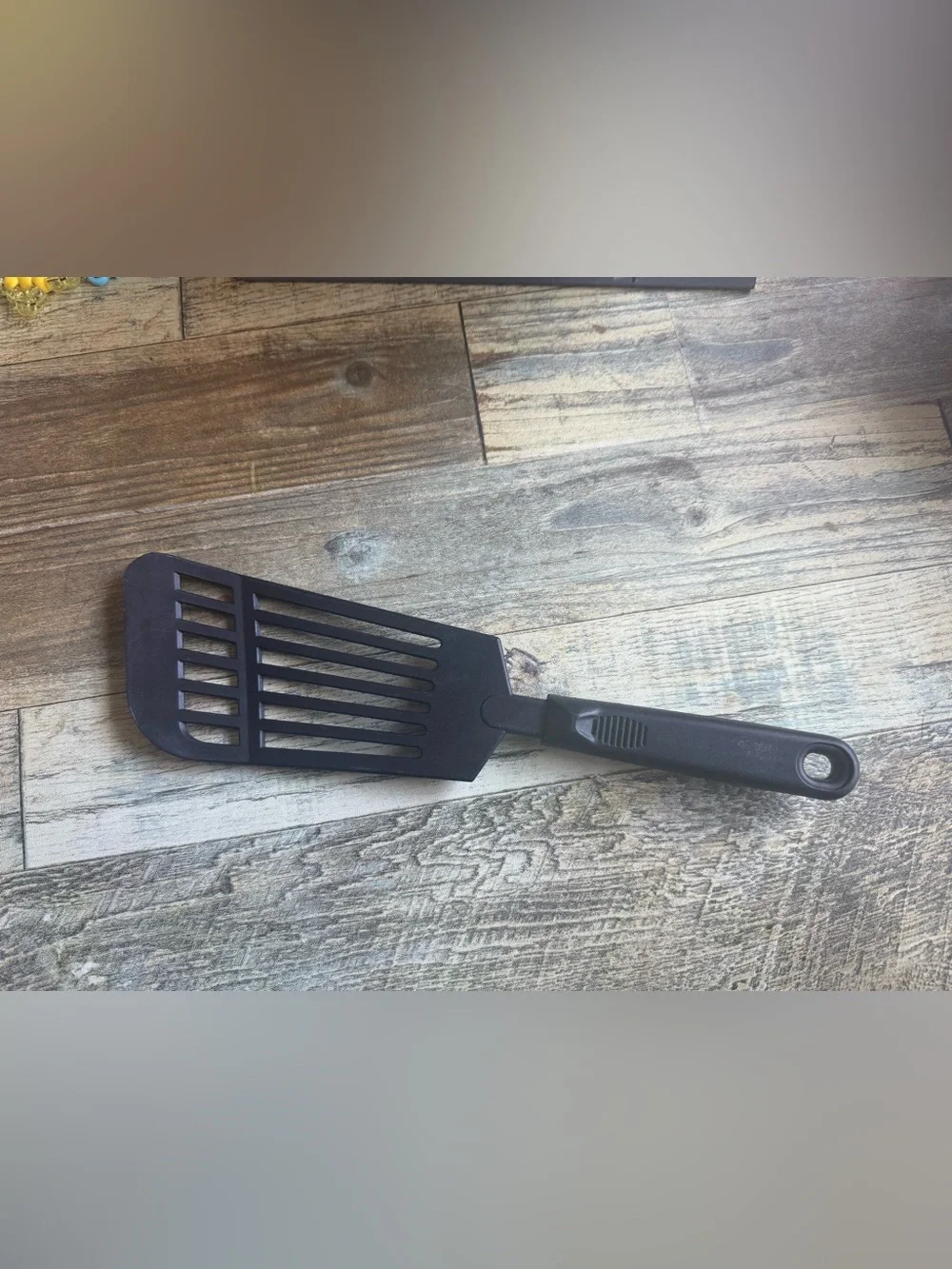Green Life Black Plastic Slotted Spatula - Heat Resistant Kitchen Turner Fish
